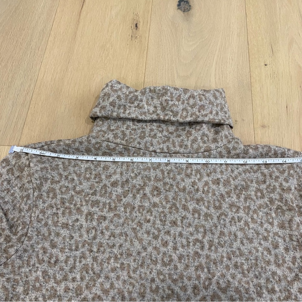 Zara | Leopard Print Brown Turtleneck Longsleeve Top 🤎 - Picture 7 of 7